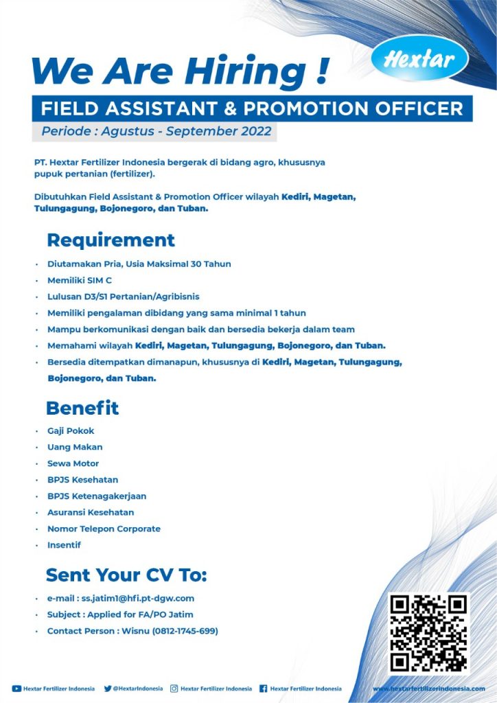 Lowongan-Field-Assistant-Promotion-Officer-Hextar